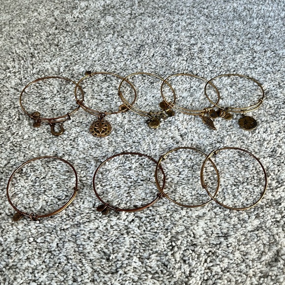 Alex and Ani charm bangles set of 9 - Picture 11 of 11